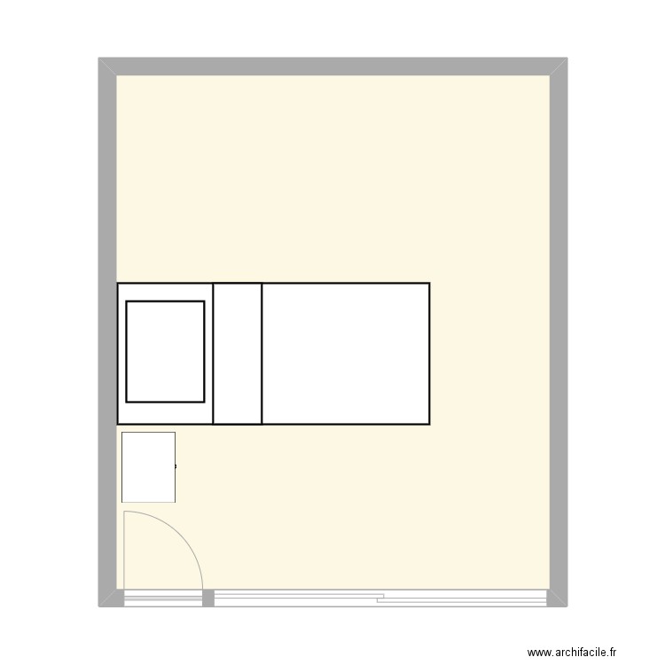 Chambre Batiste. Plan de 1 pièce et 50 m2