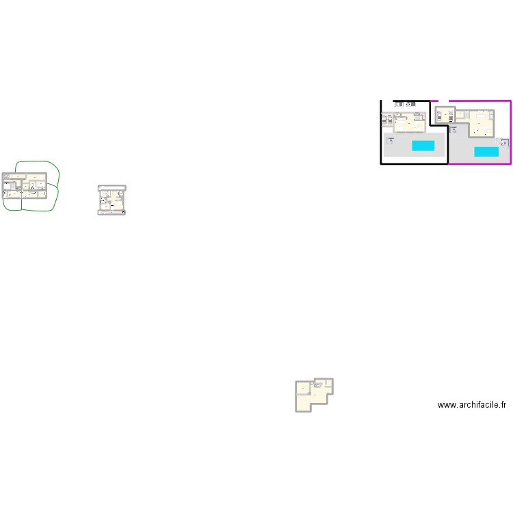 plan exercice. Plan de 57 pièces et 1152 m2