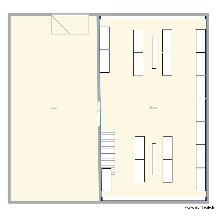 Magasin ENSISHEIM. Plan de 2 pièces et 419 m2