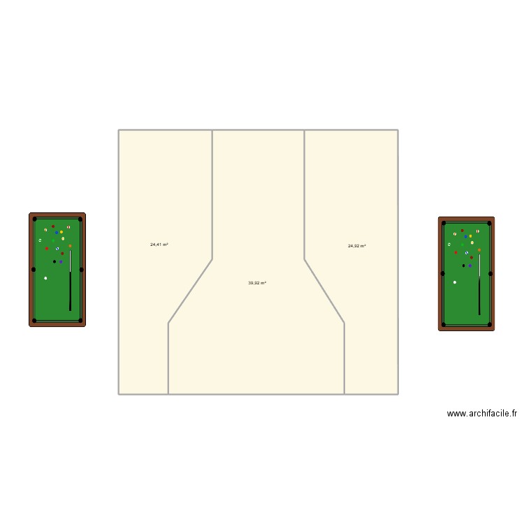 Jardin. Plan de 3 pièces et 89 m2