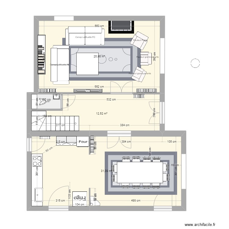 rdc laurion dec. Plan de 4 pièces et 71 m2