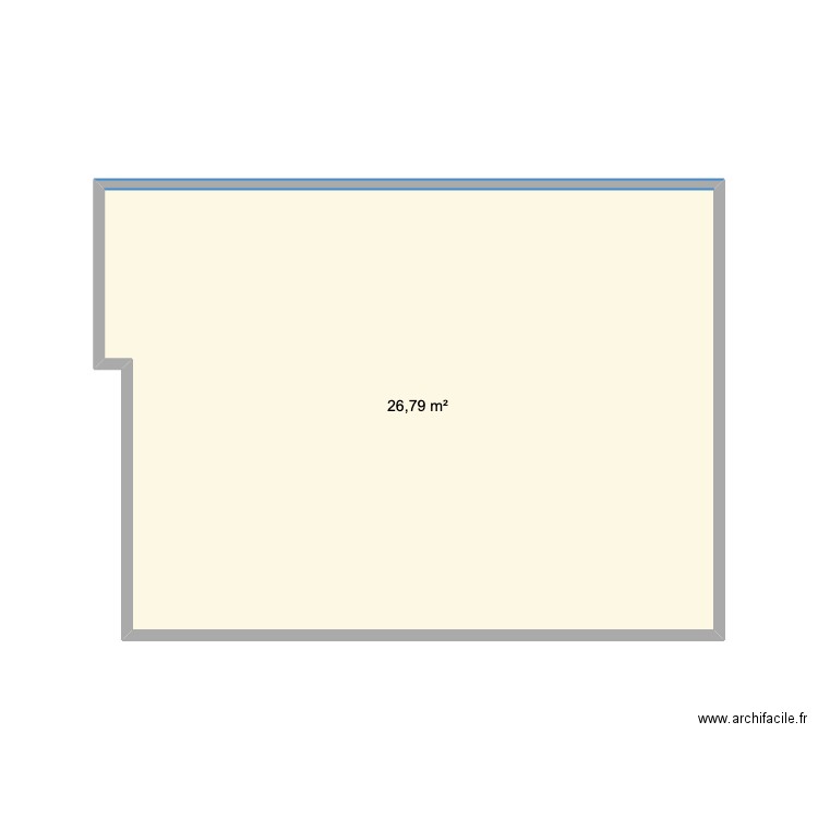 MEZZANINE. Plan de 1 pièce et 27 m2