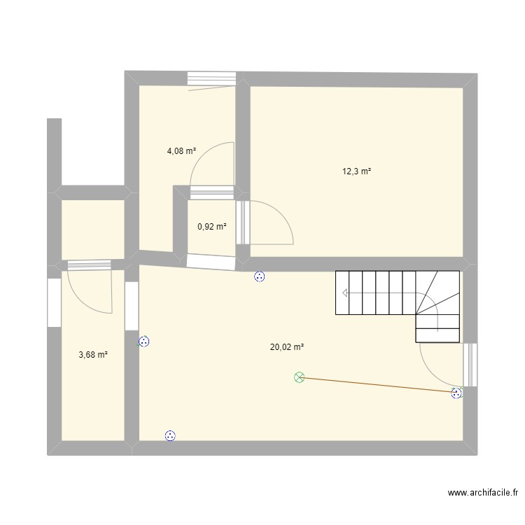 La garenne. Plan de 5 pièces et 41 m2