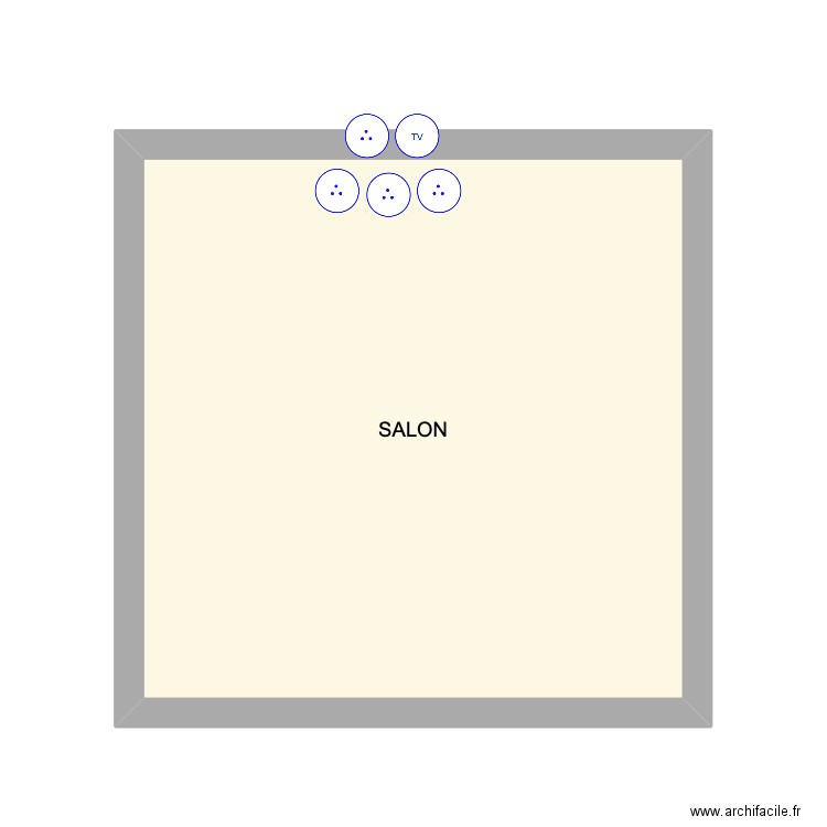 SALON MANON. Plan de 1 pièce et 23 m2