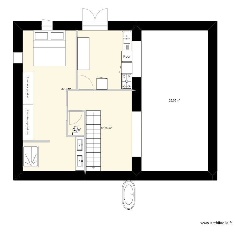 TEST. Plan de 4 pièces et 76 m2