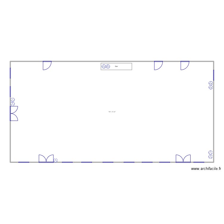 Salle de Fiennes echelle. Plan de 1 pièce et 191 m2