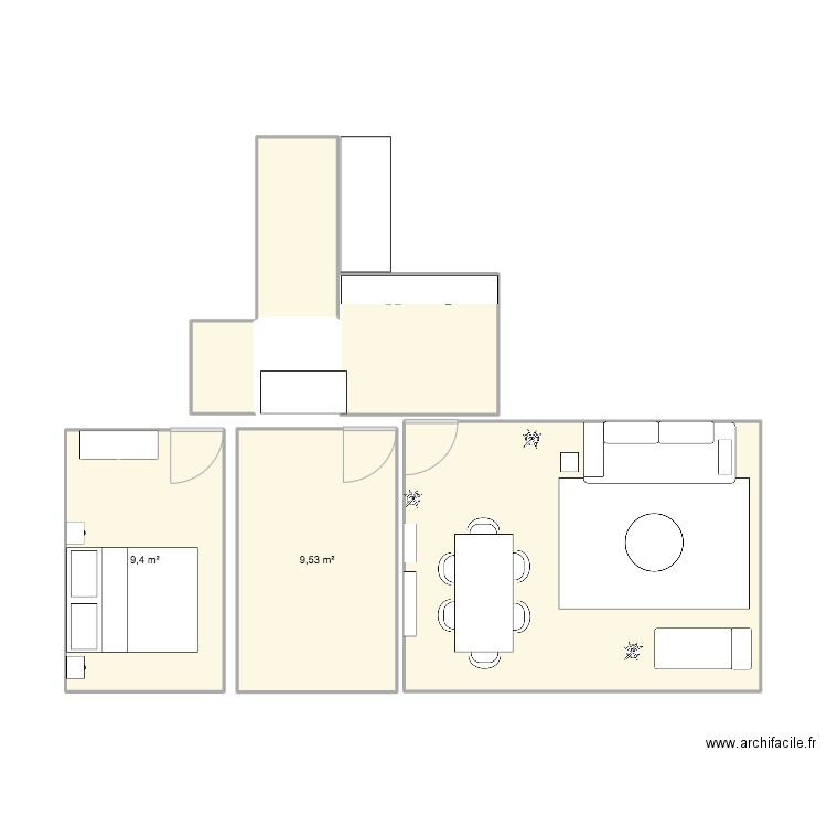 AK HOME. Plan de 6 pièces et 50 m2