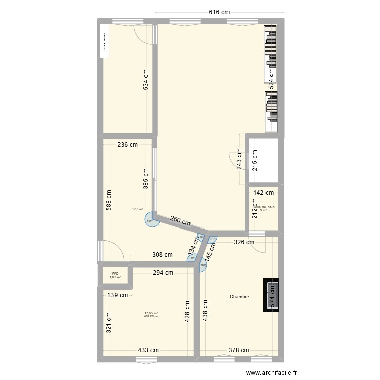 VITTON FRANCOIS. Plan de 6 pièces et 121 m2