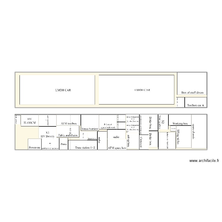 ligier/LM 24h T2. Plan de 3 pièces et 61 m2