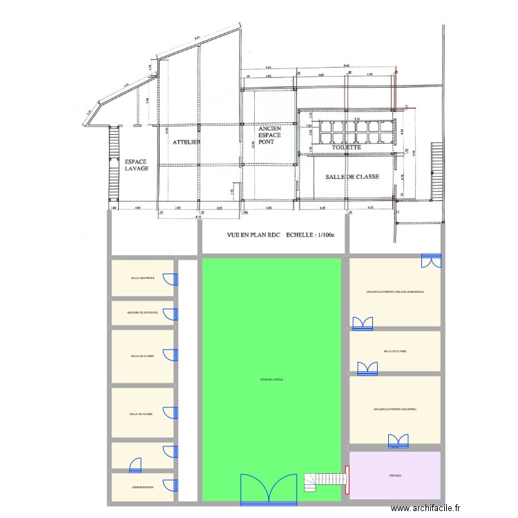 PLAN CTASM. Plan de 11 pièces et 355 m2