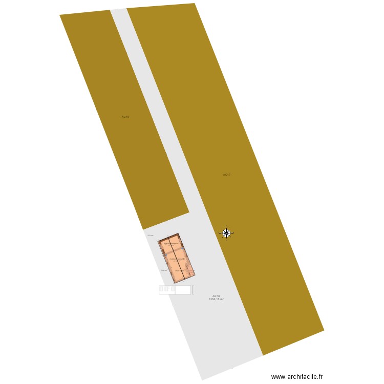 Plan masse Thibaut 2. Plan de 2 pièces et 71 m2