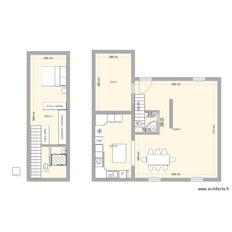 nouvelle maison. Plan de 4 pièces et 107 m2