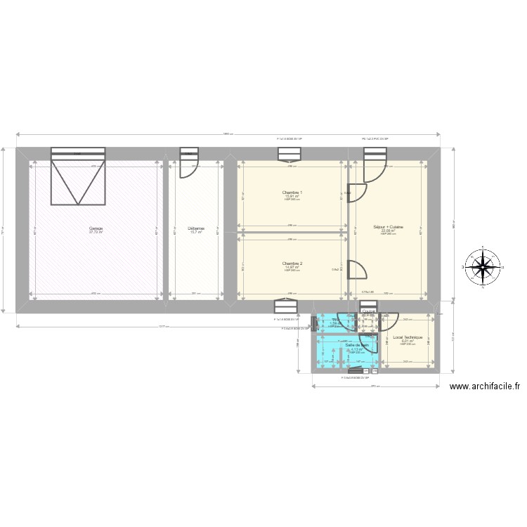 ML24005745. Plan de 9 pièces et 119 m2