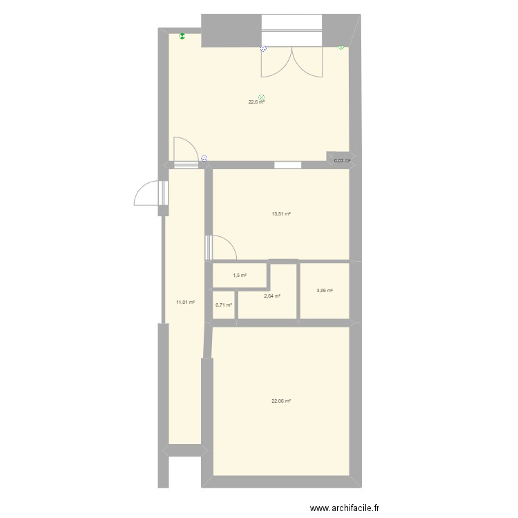 MAISON APRES. Plan de 9 pièces et 77 m2