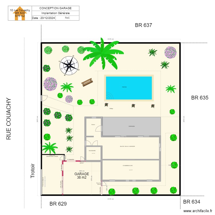 couachy 1. Plan de 5 pièces et 619 m2