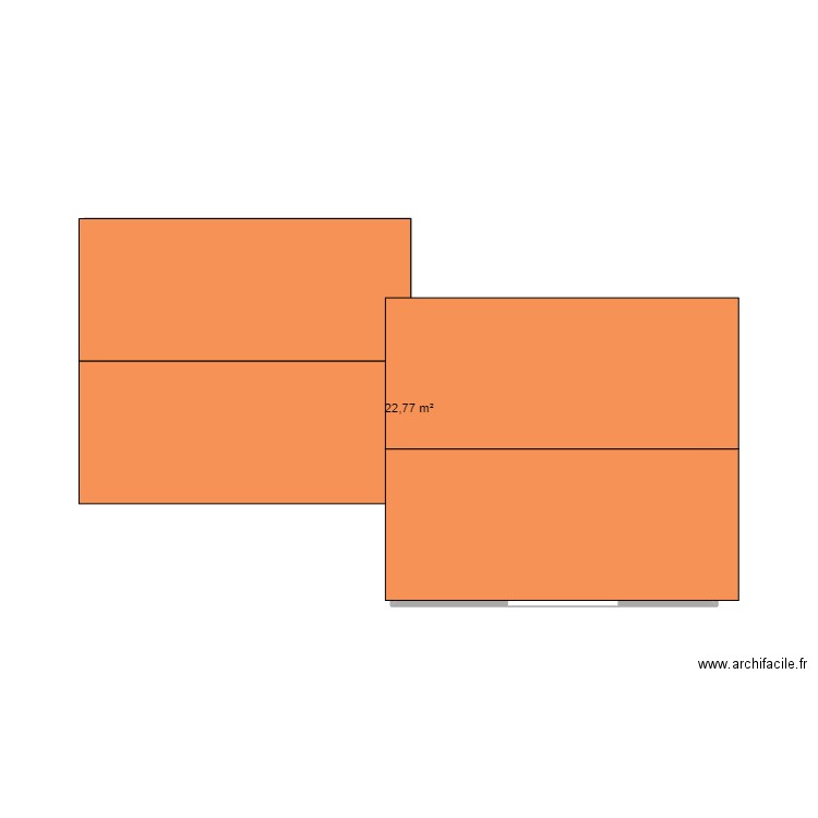 LOFT. Plan de 1 pièce et 23 m2