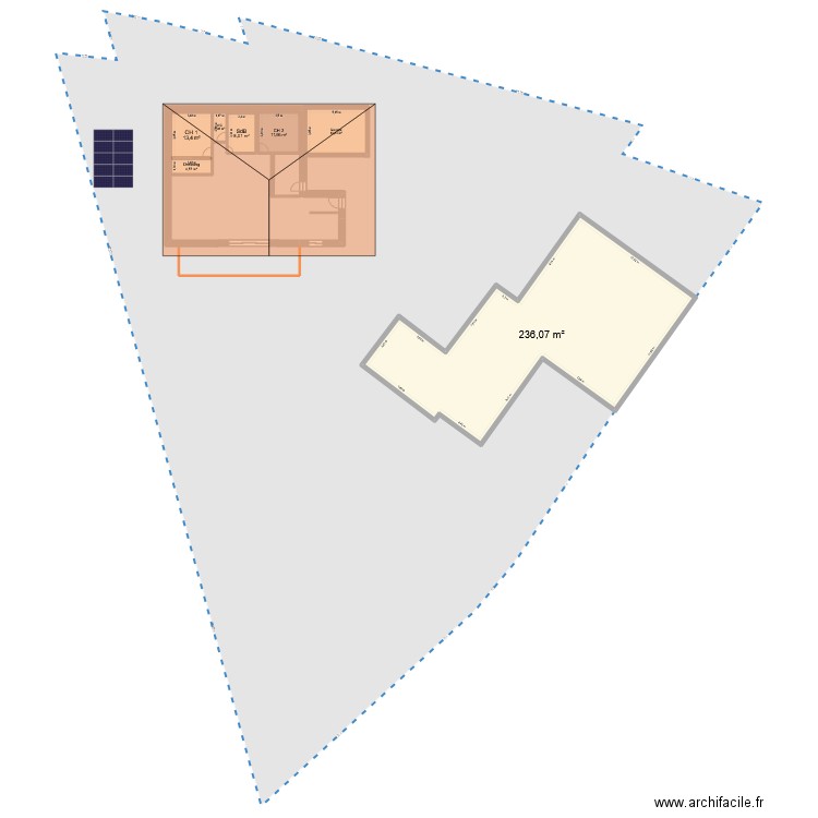 Maison Laroque V3. Plan de 7 pièces et 297 m2