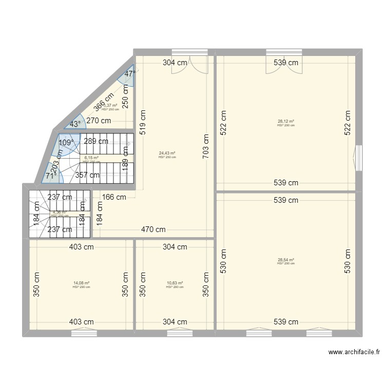 FRAYRET ETA. Plan de 8 pièces et 120 m2