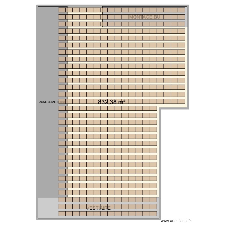 PROJET GROUPE SEB. Plan de 1 pièce et 832 m2