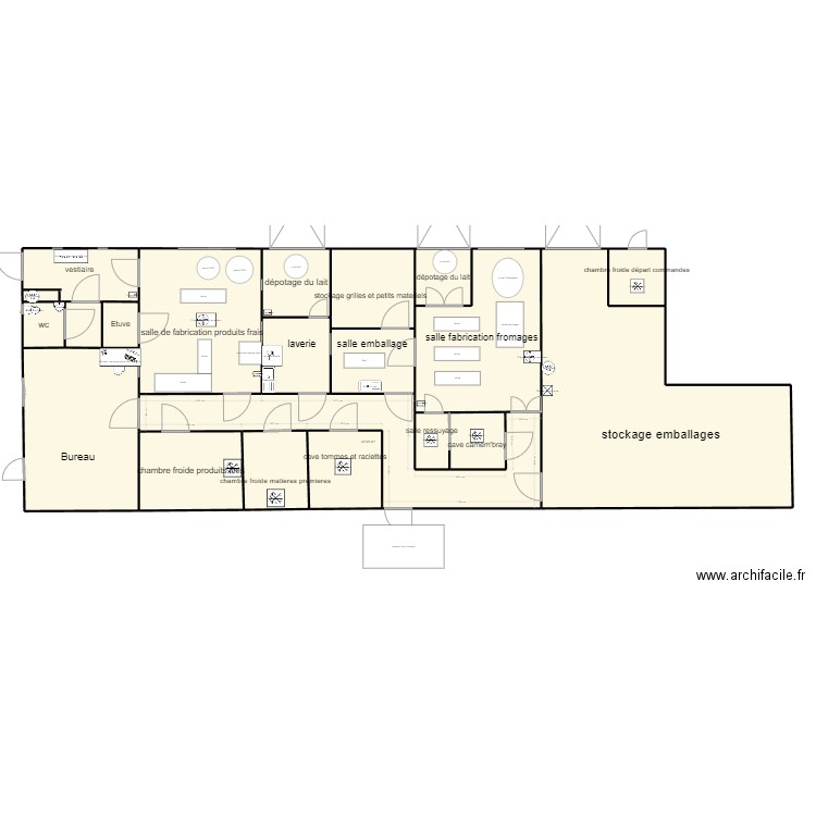 plan labo. Plan de 19 pièces et 353 m2