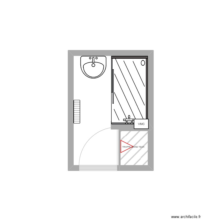 SIMONET GAUGUIN. Plan de 1 pièce et 0 m2