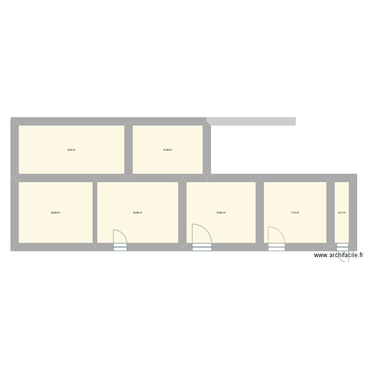 baptresse avant. Plan de 7 pièces et 125 m2