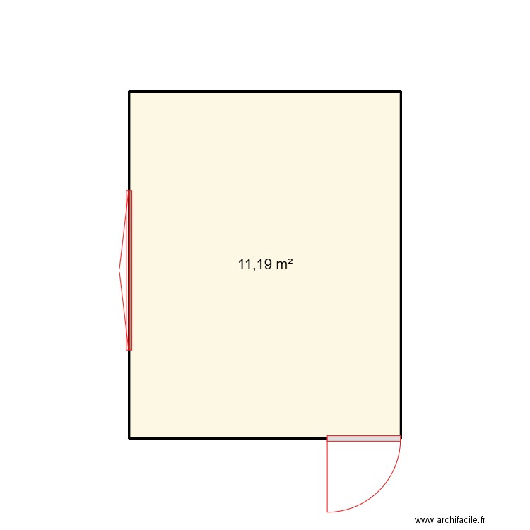 Cuisine Guil. Plan de 1 pièce et 11 m2