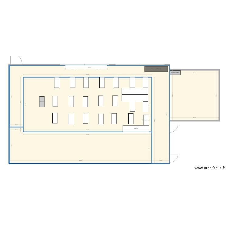 POSTE CONFECTION. Plan de 4 pièces et 228 m2