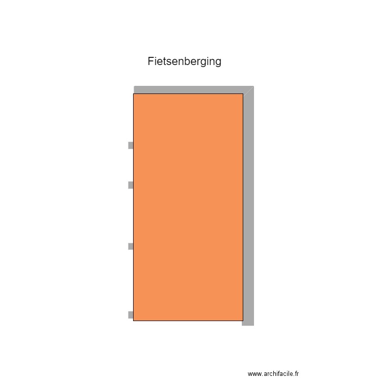 fietsenberging. Plan de 0 pièce et 0 m2