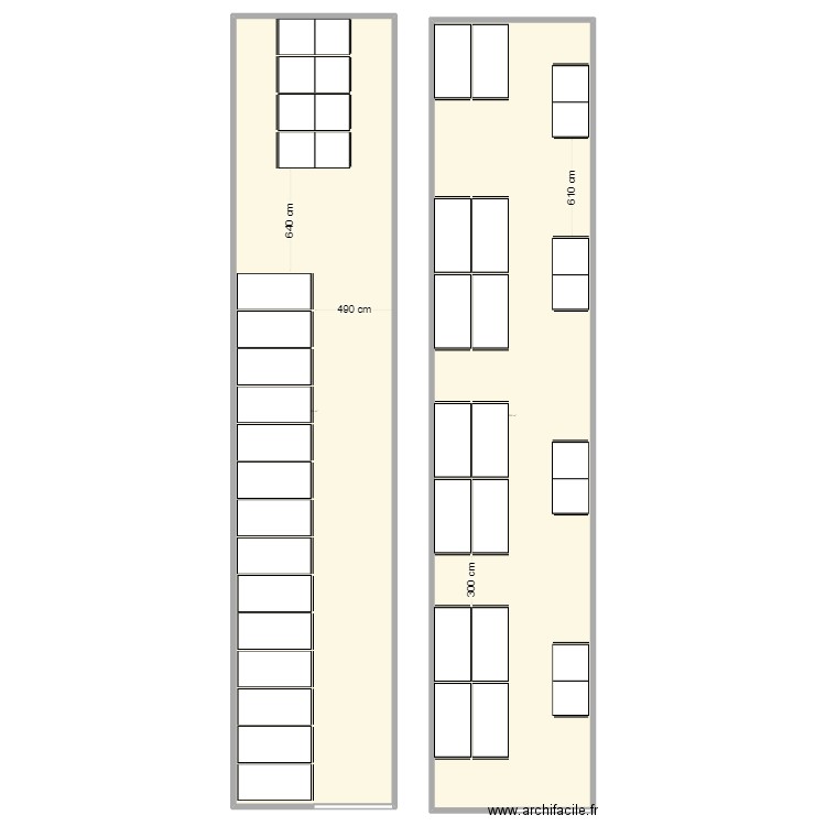 Box CC. Plan de 2 pièces et 1000 m2