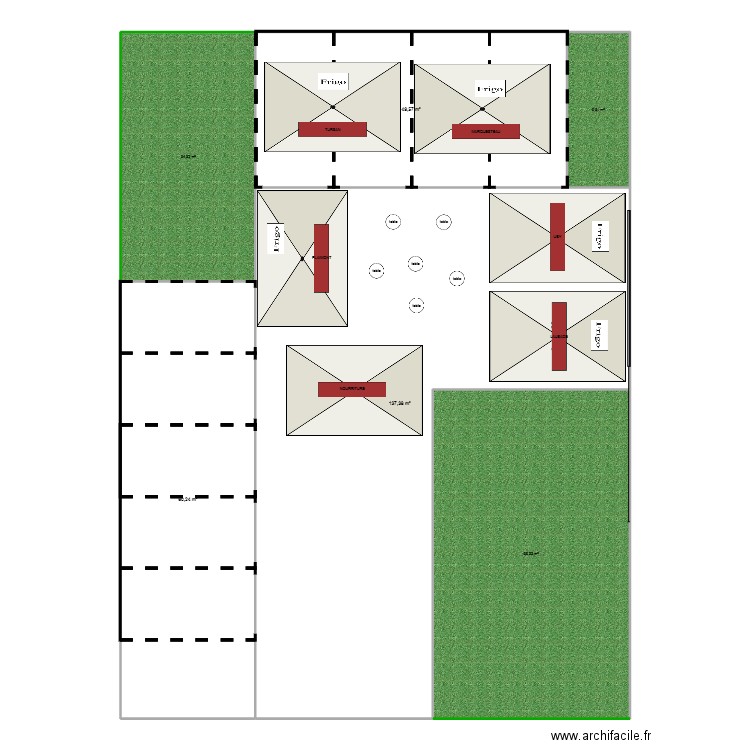 jpo. Plan de 6 pièces et 358 m2