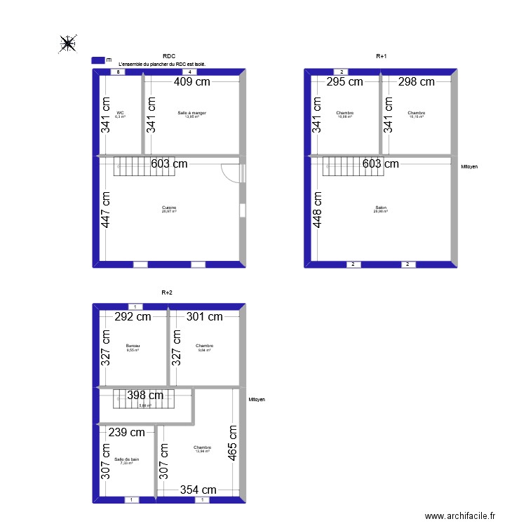 EMERAUD Pascal. Plan de 11 pièces et 141 m2