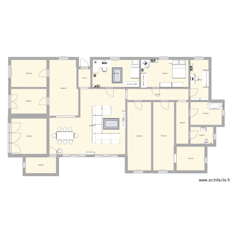 plan_maxou. Plan de 17 pièces et 203 m2