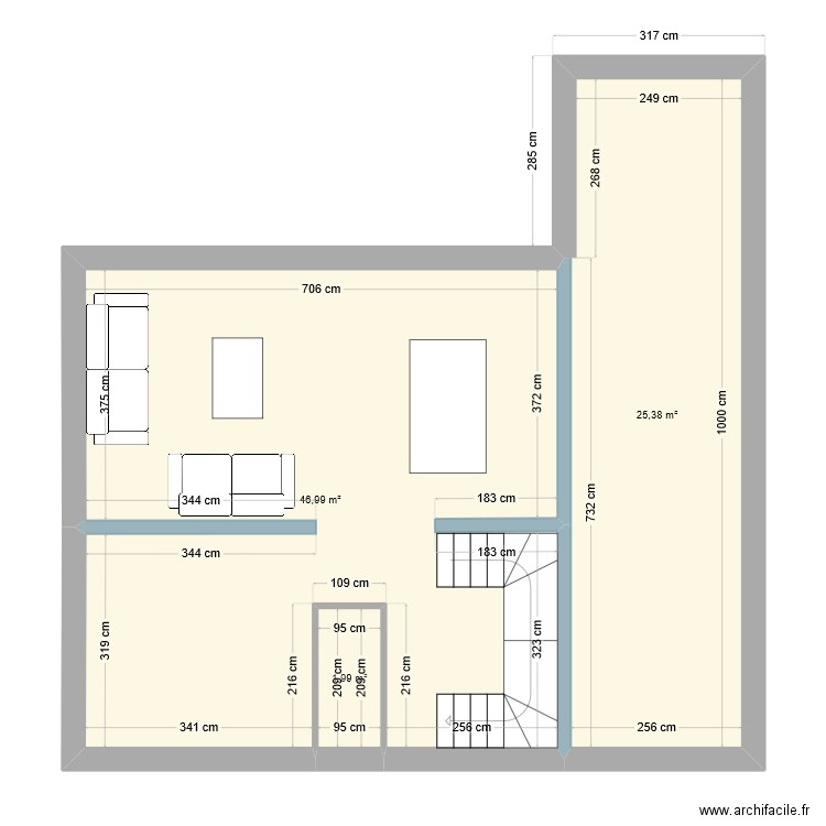 Vraie version 2. Plan de 22 pièces et 225 m2