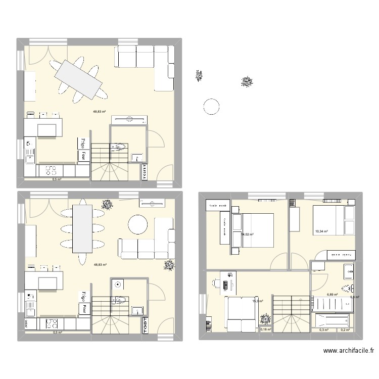 DUPLEX new. Plan de 12 pièces et 146 m2