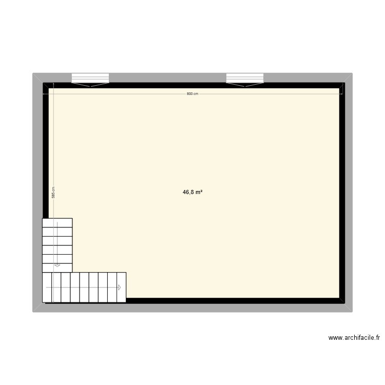 anthony salon cuisine. Plan de 1 pièce et 47 m2