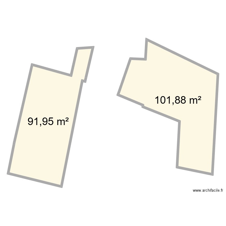 cadastre 2 SANDRICOURT. Plan de 2 pièces et 194 m2