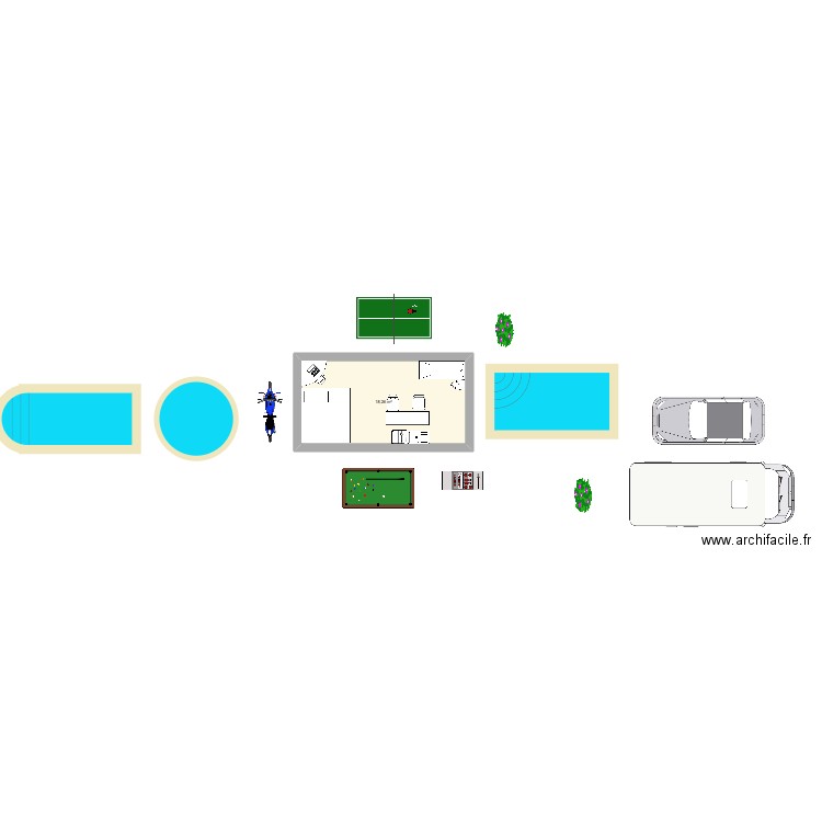 skibidicesar. Plan de 1 pièce et 18 m2