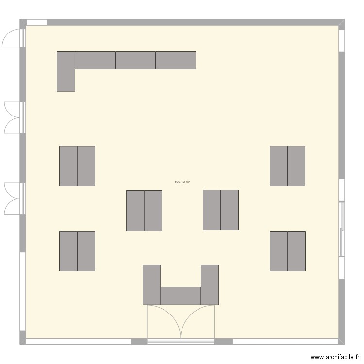 plan de salle mariage. Plan de 1 pièce et 196 m2