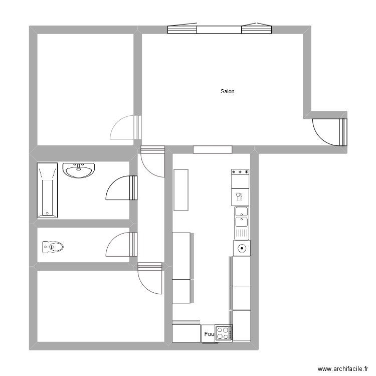 Appartement 17. Plan de 6 pièces et 70 m2