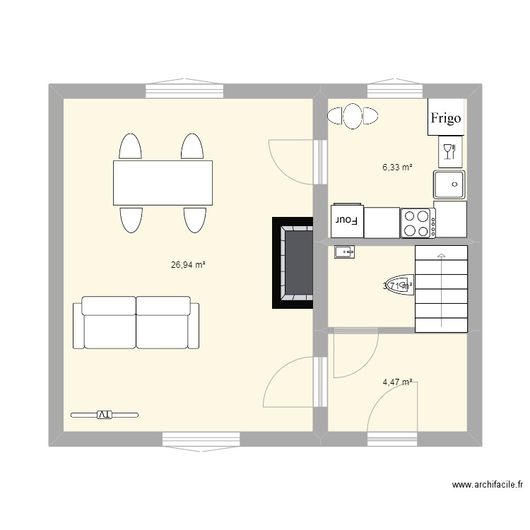 La_maison_je_veux. Plan de 4 pièces et 41 m2