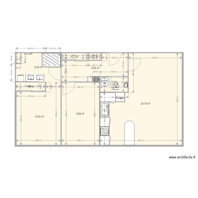 clem 2. Plan de 10 pièces et 62 m2