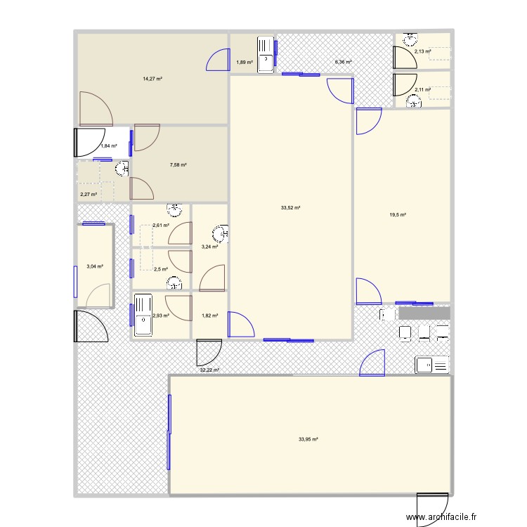 Techs Hub Songon. Plan de 18 pièces et 174 m2