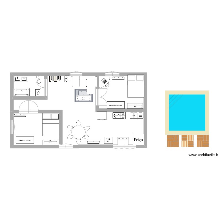 Maison. Plan de 0 pièce et 0 m2