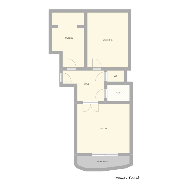 DUCHESSE 18. Plan de 7 pièces et 70 m2