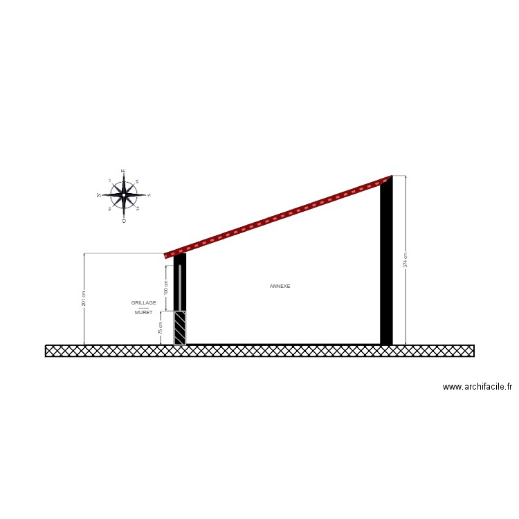 PLAN DE COUPE - APRES RECUL MURET. Plan de 0 pièce et 0 m2