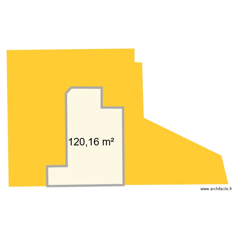 cadastre. Plan de 1 pièce et 120 m2