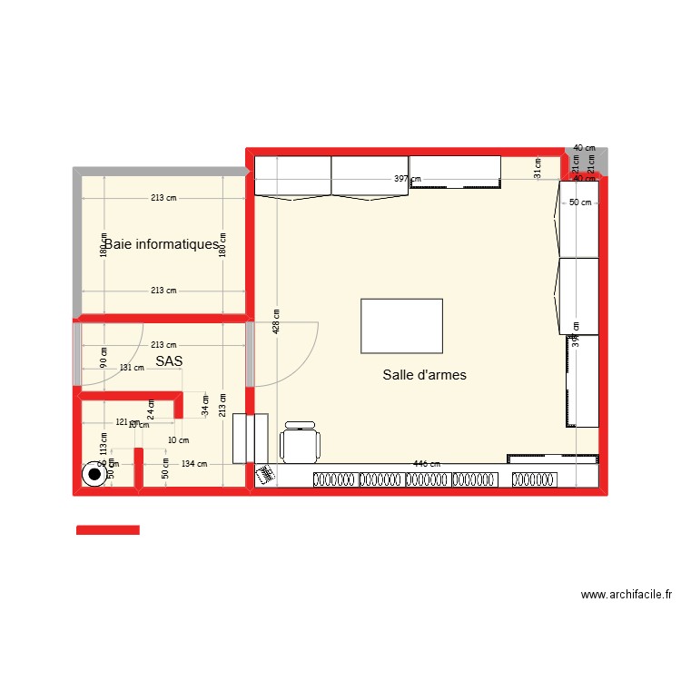 PM CERGY. Plan de 4 pièces et 27 m2