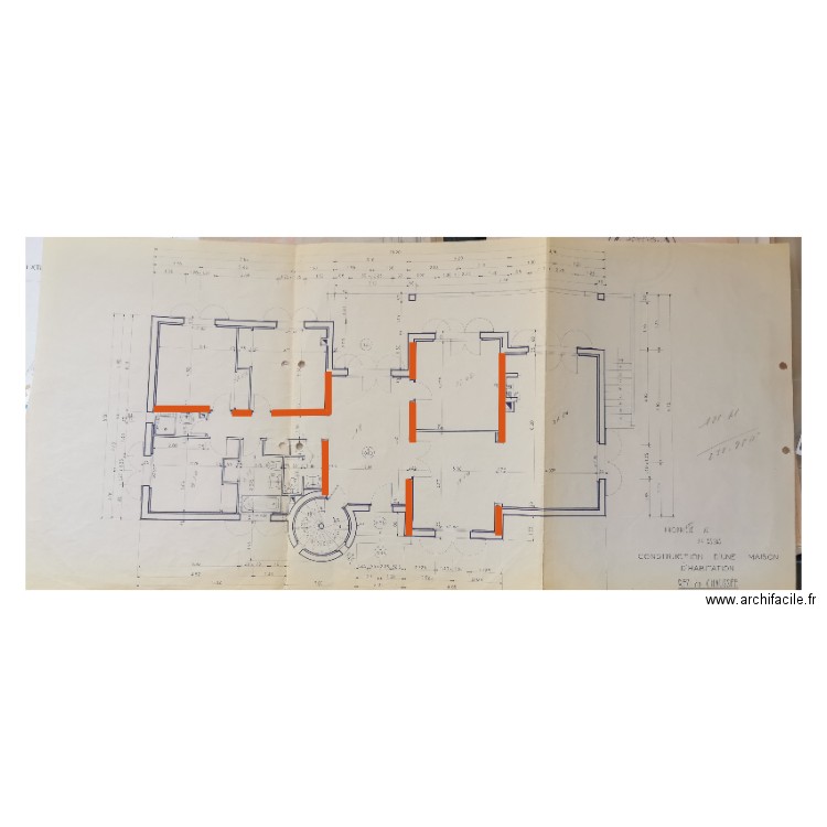 MURS PORTEURS RDC. Plan de 0 pièce et 0 m2