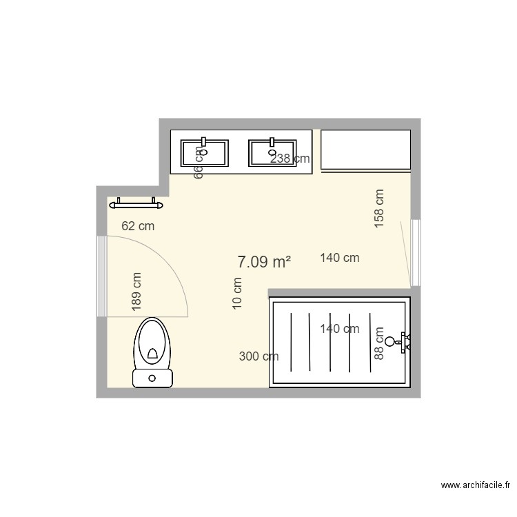 mermoux david. Plan de 1 pièce et 7 m2